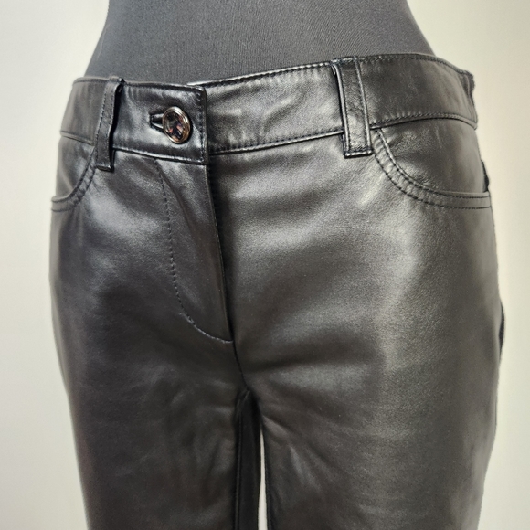WORTH NEW YORK black stretch leather pants - Picture 3 of 14